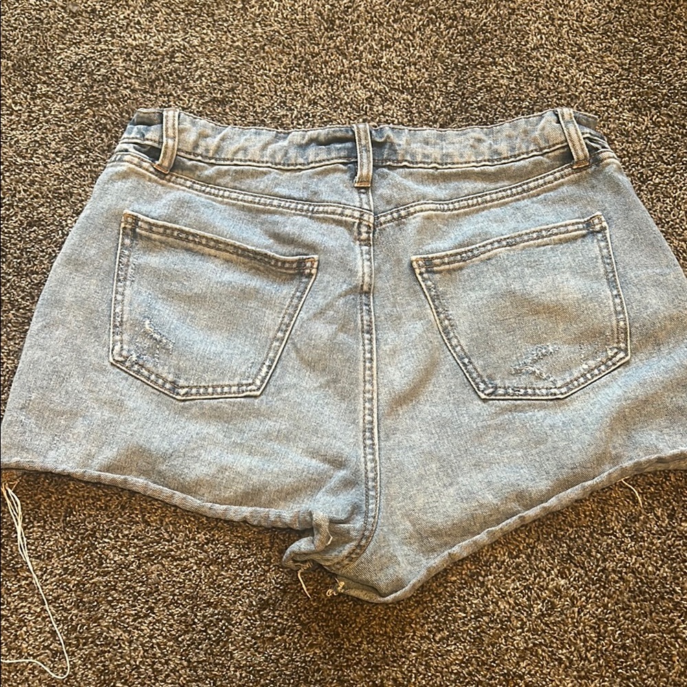 Wild Fable Gray Jean Shorts Distressed Cut-Off Style - Picture 2 of 2